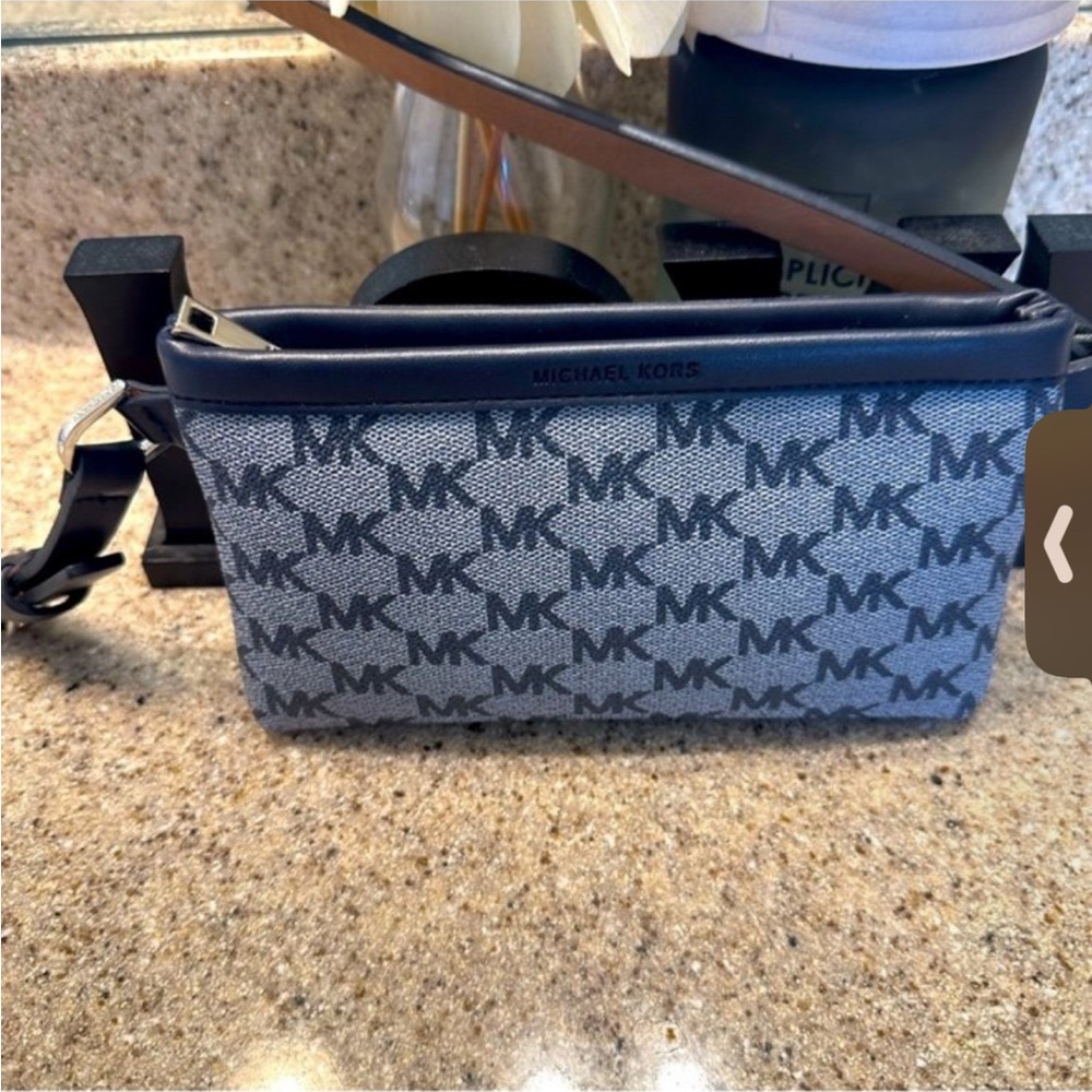 Michael Kors Black and Gray Monogram Bag